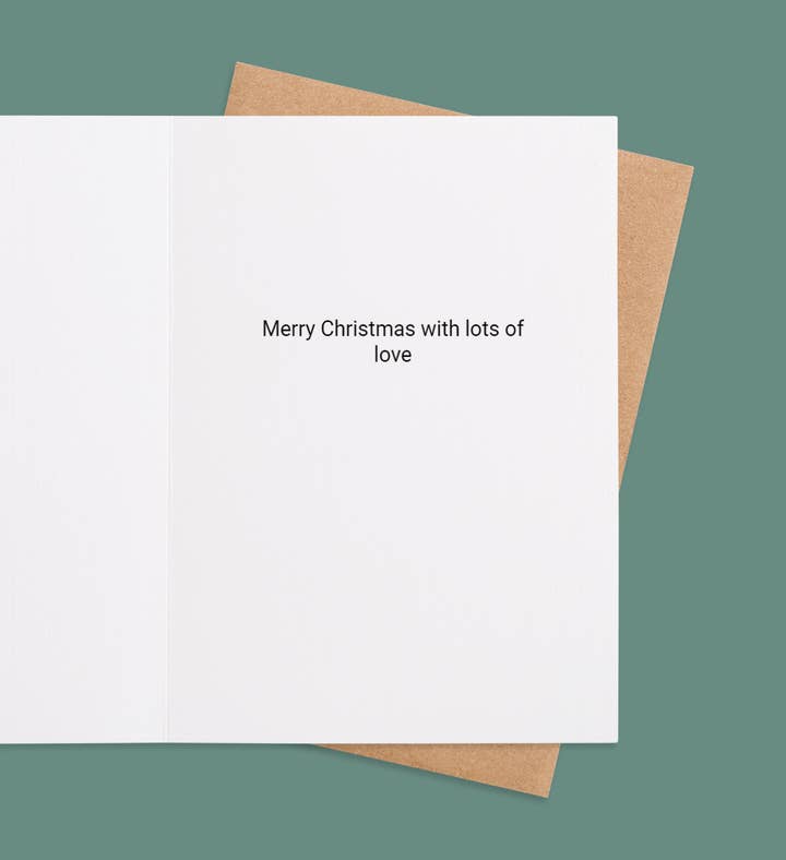 Wreath Of Warm Wishes Christmas Greeting Card Inside Image