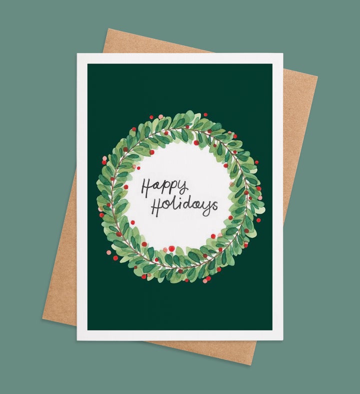 Wreath Of Warm Wishes Greeting Card