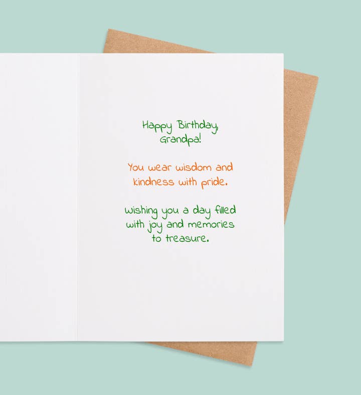 Grandpa'S Hat Tastic Birthday Birthday Greeting Card Inside Image