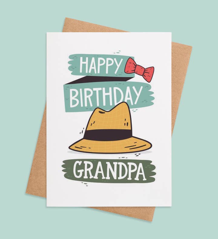Grandpa'S Hat Tastic Birthday Birthday Greeting Card Image