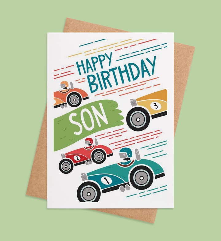 Race To Birthday Glory Birthday Greeting Card Image