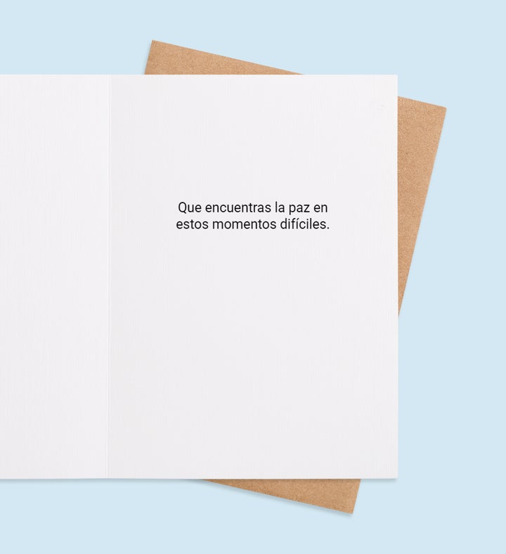 Bunch Of Comfort Sympathy Greeting Card Inside Image