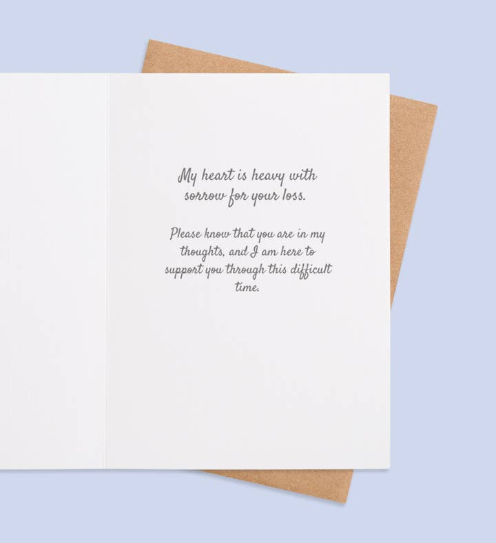 Whispers Of Compassion Sympathy Greeting Card Inside Image