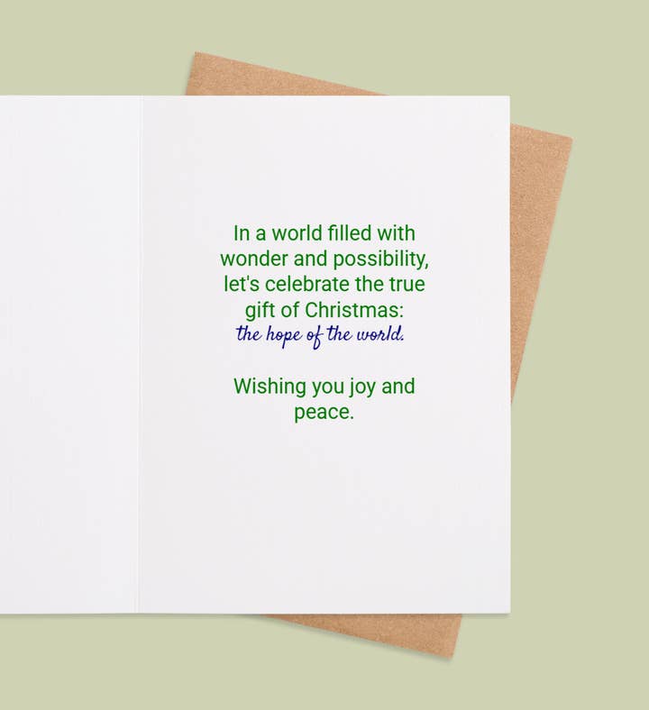 Globe Of Hope Birthday Photo Greeting Card Inside Image