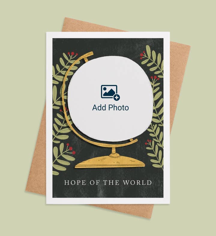 Globe Of Hope Birthday Photo Greeting Card Image