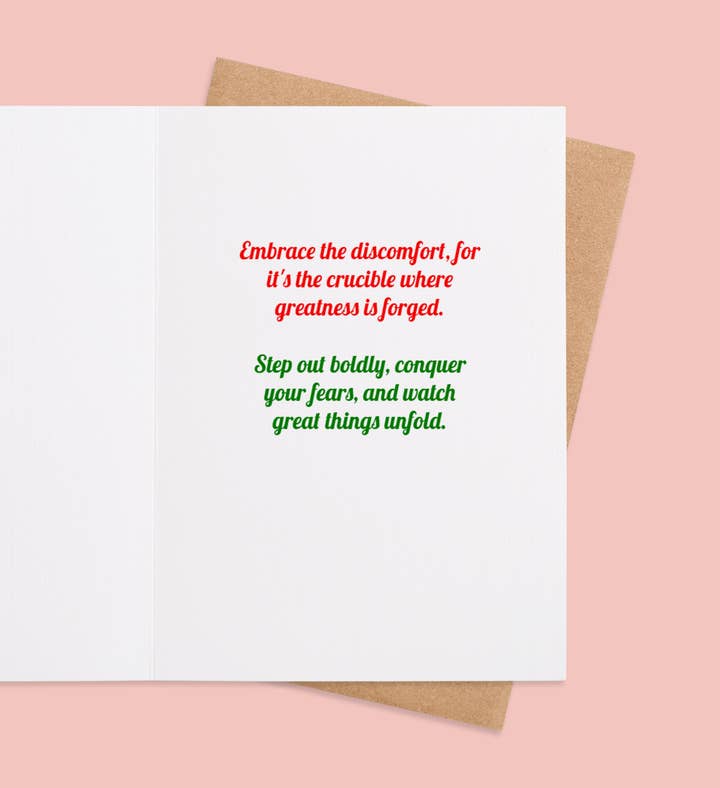 Dare To Crossover Engagement Greeting Card Inside Image