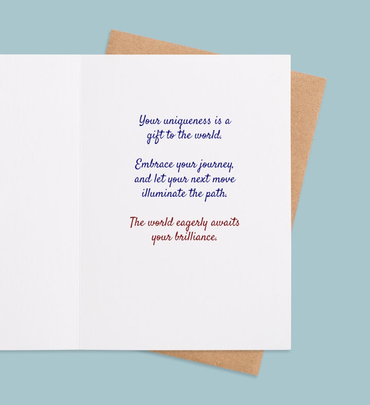 Illuminate Your Journey Graduation Greeting Card Inside view