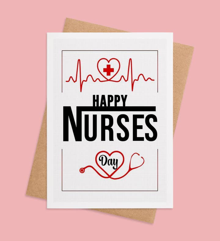 Nurses Heartbeat Cheers Nurses Week Greeting Card Image