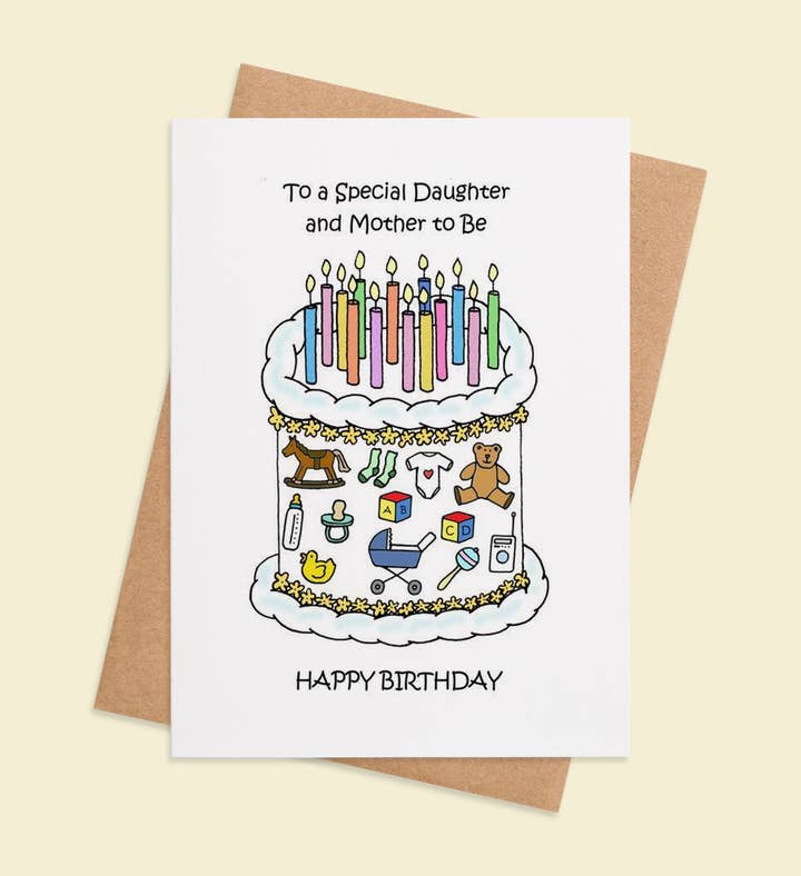 Motherly Cakeception Birthday Greeting Card Image