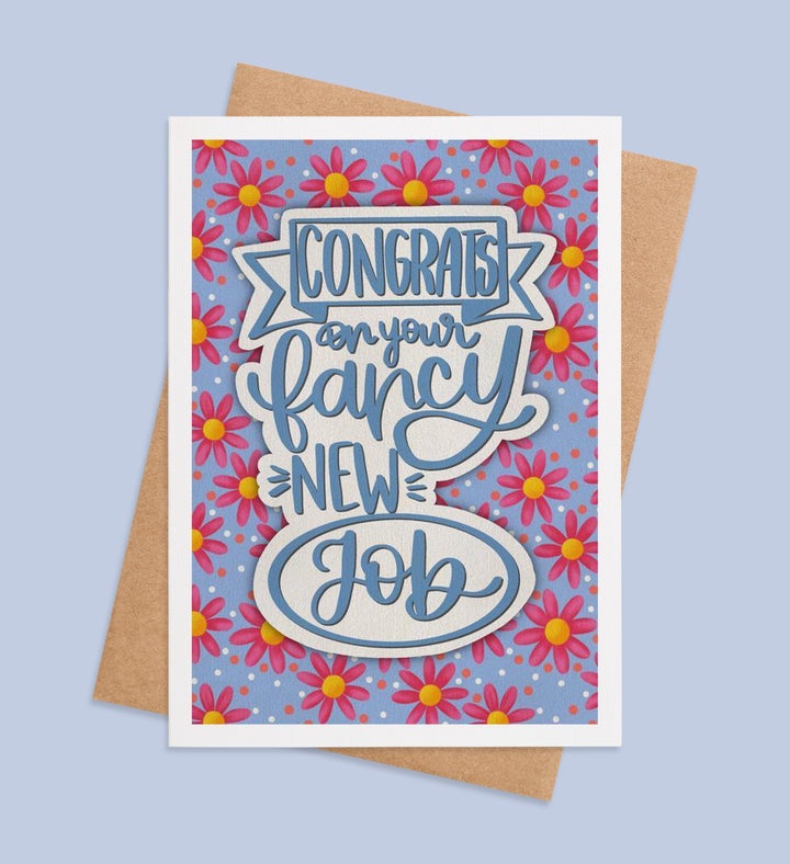Fancy Job Fiesta New Job Greeting Card Image