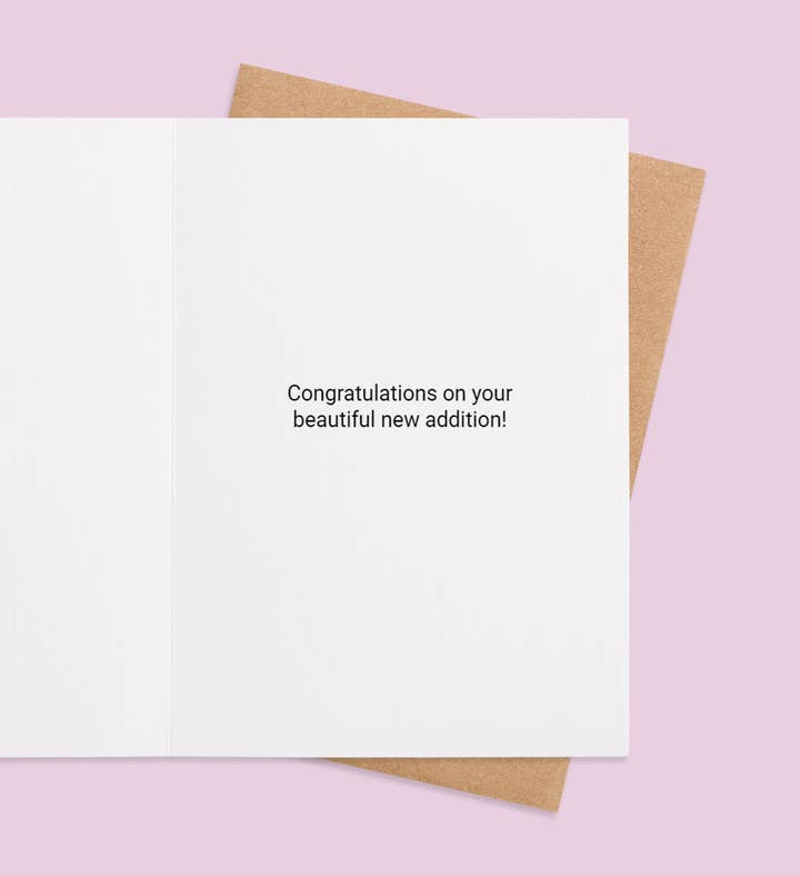 Blooming Hearts Delivery New Baby Greeting Card Inside Image