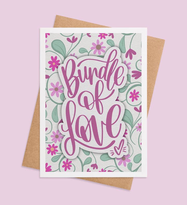 Blooming Hearts Delivery New Baby Greeting Card Image