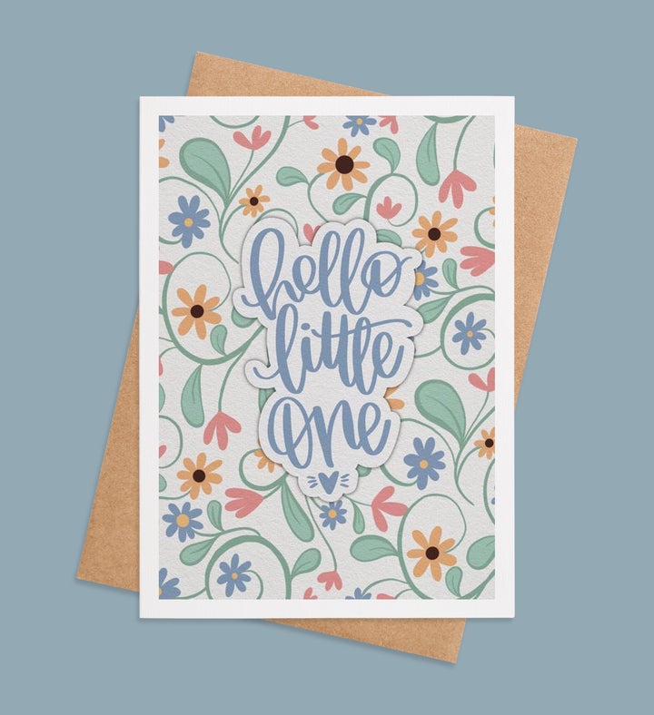 Welcome To The World, Sweet Pea New Baby Greeting Card