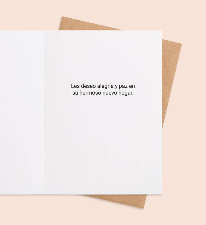 Poppies & Peaceful Homes Housewarming Greeting Card Inside Image