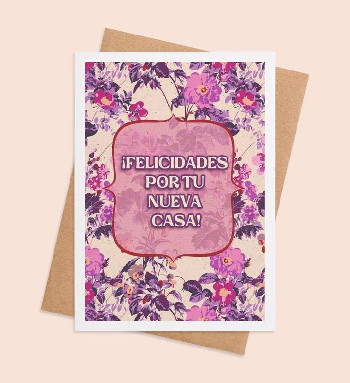 Poppies & Peaceful Homes Housewarming Greeting Card Image