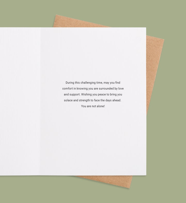 Beneath The Whispering Blooms Encouragement Greeting Card Inside view