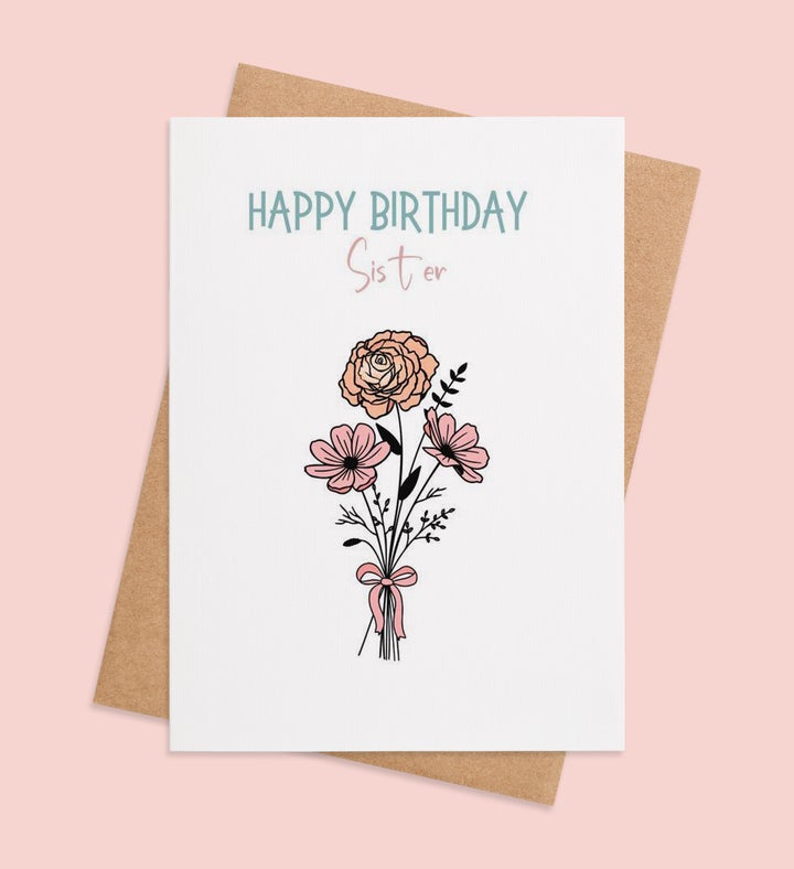 Sisters In Bloom Birthday Greeting Card