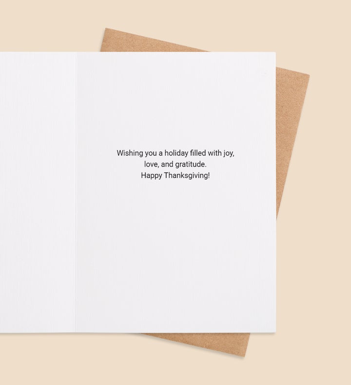 Harvest Of Gratitude Thanksgiving Greeting Card Inside view