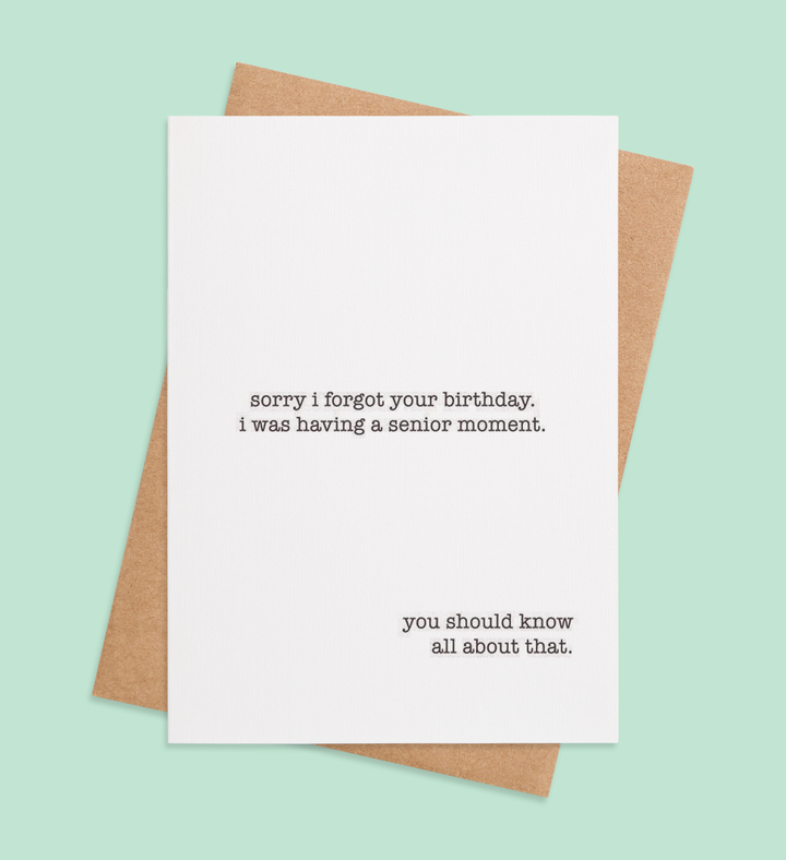 Golden Years, Forgotten Cheers Greeting Card