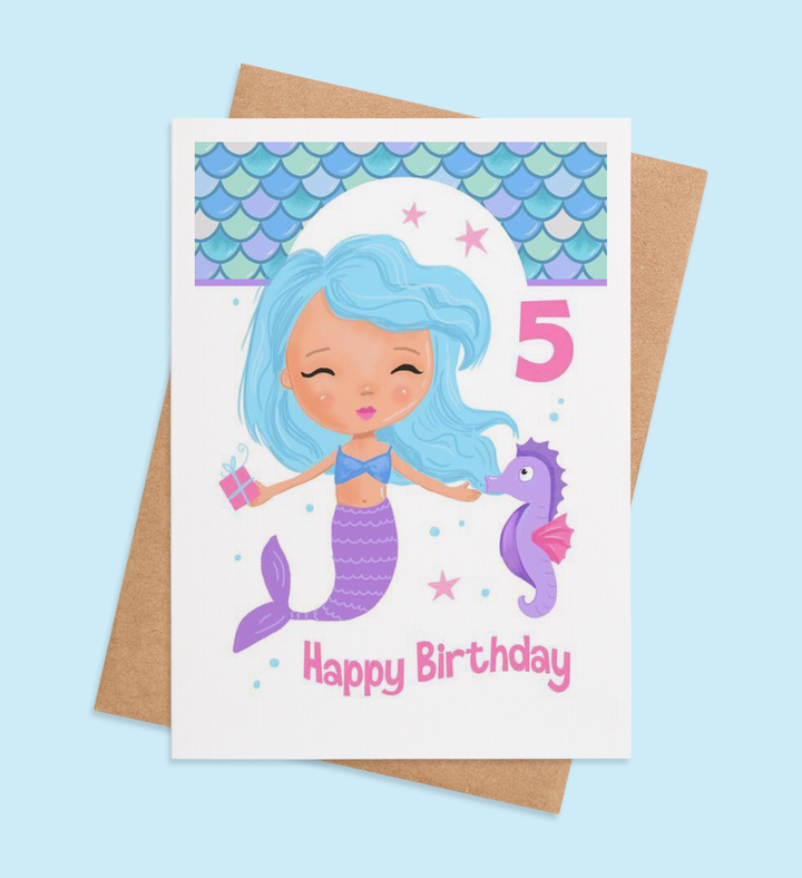 Mermaid's Magical Milestone Greeting Card