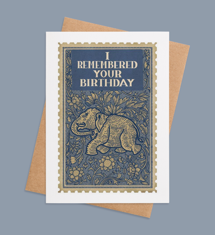 Elephantine Birthday Remembrance Greeting Card