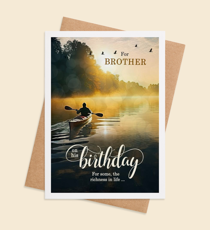 Adventurous Horizons: Birthday Wishes for Brother Greeting Card