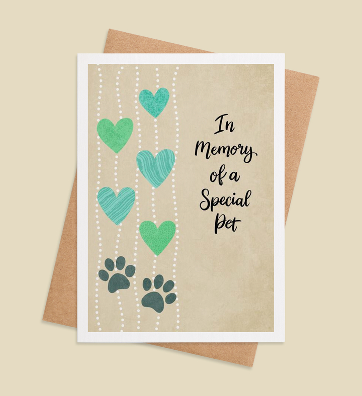Paws and Hearts: A Tribute to Love Greeting Card Image