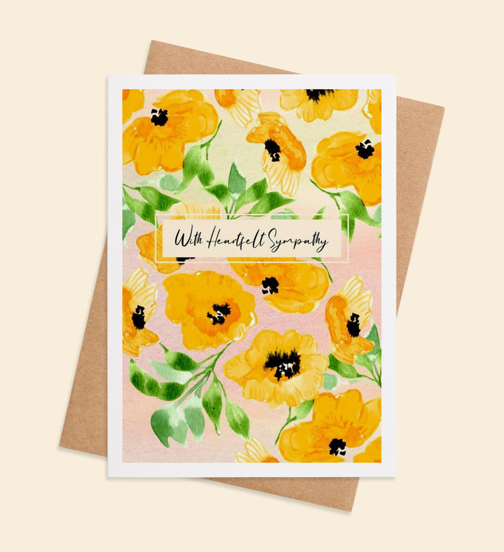 Golden Blooms of Comfort Greeting Card Image