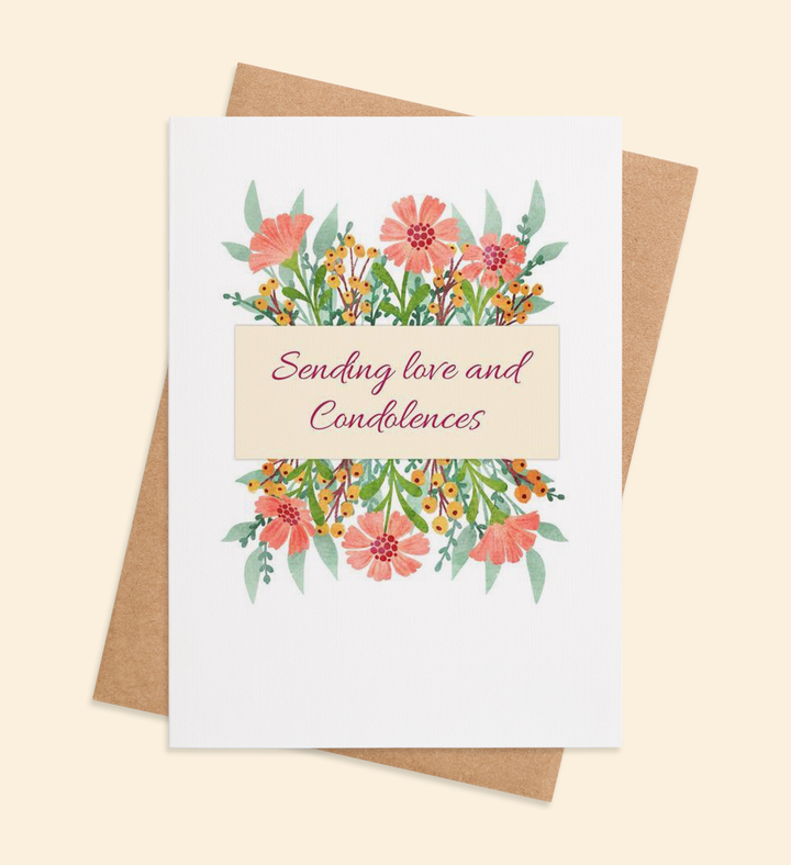 Floral Embrace of Comfort Greeting Card Image