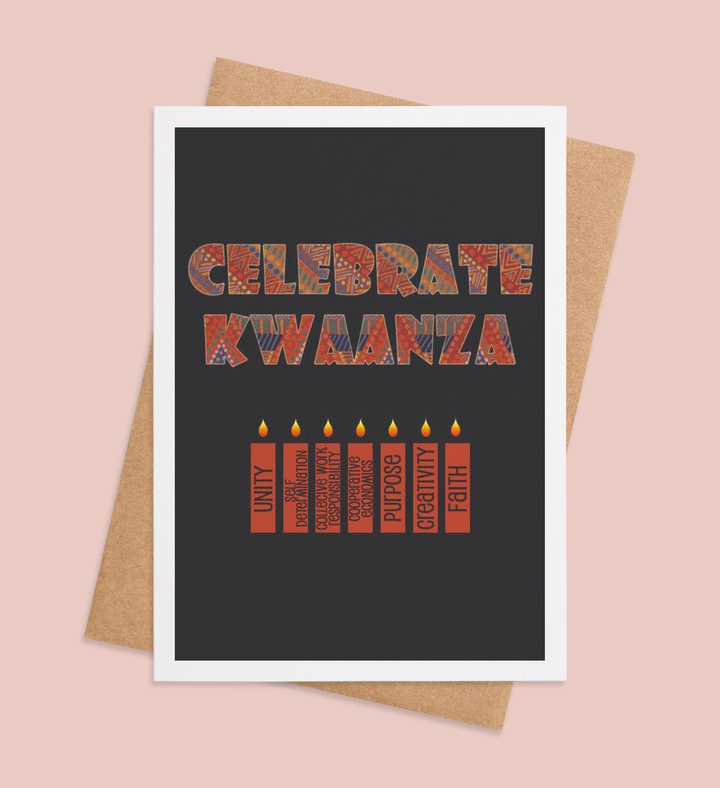 Seven Flames of Kwanzaa Greeting Card
