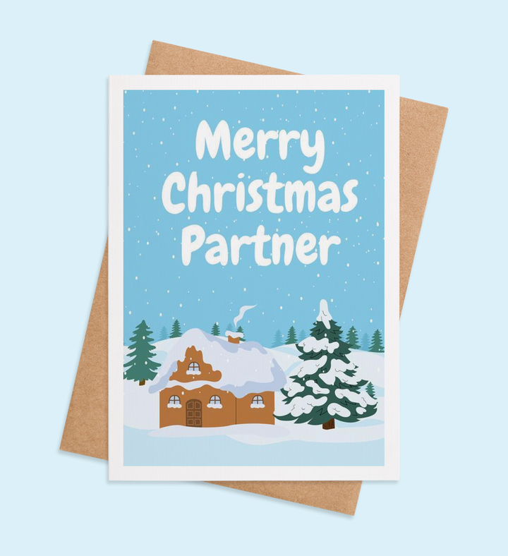 Snowy Cheers for Christmas Mates Greeting Card