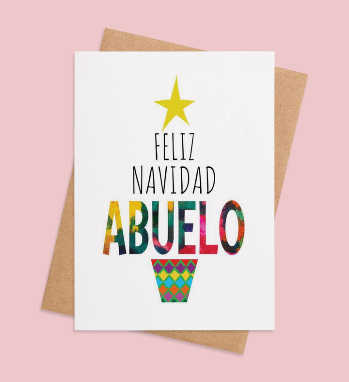 Tree of Colors for Abuelo Greeting Card