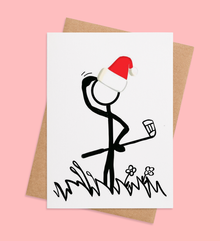 Swinging into Christmas Cheer Greeting Card