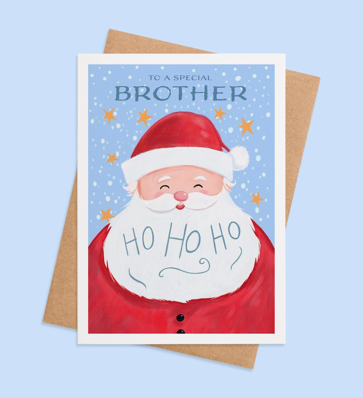 Santa's Jolly Cheers Greeting Card