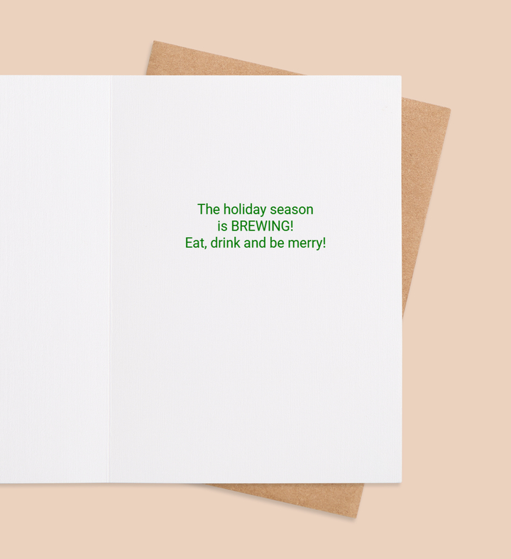 Hoppy Holidays Cheers Greeting Card Inside Image