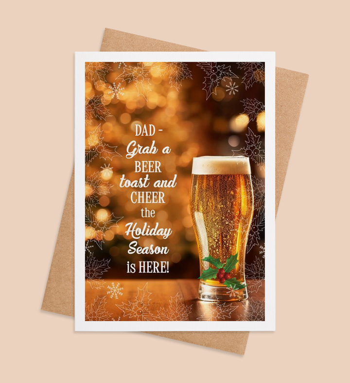 Hoppy Holidays Cheers Greeting Card Image