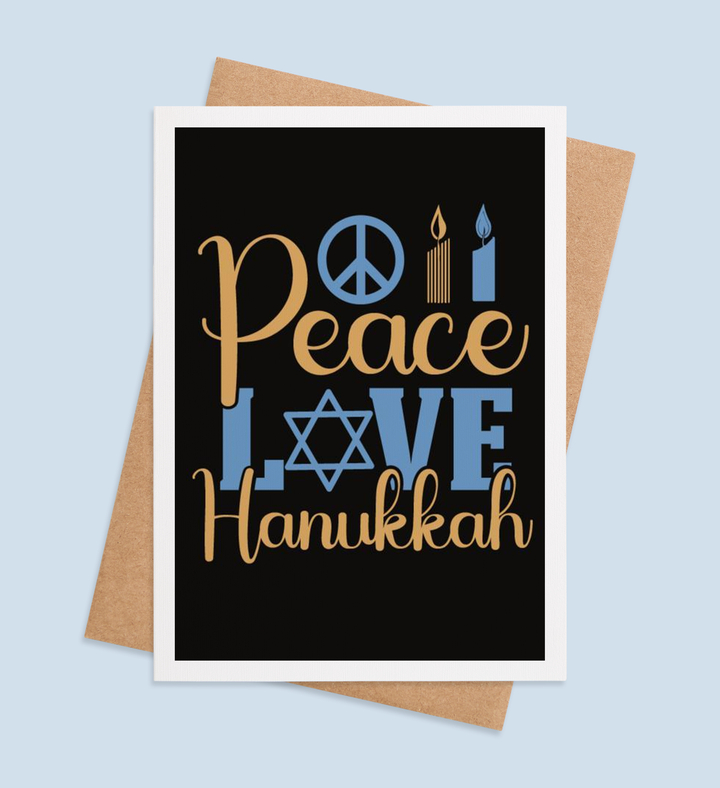 Illuminated Harmony Hanukkah Greeting Card Image