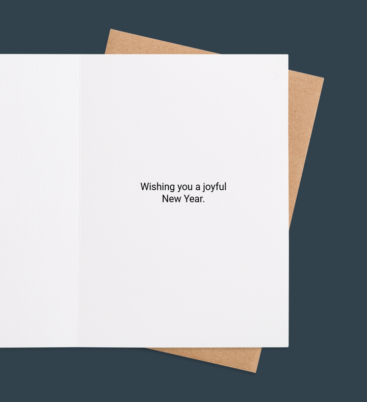 Sparkling New Year Wishes Greeting Card Inside Image