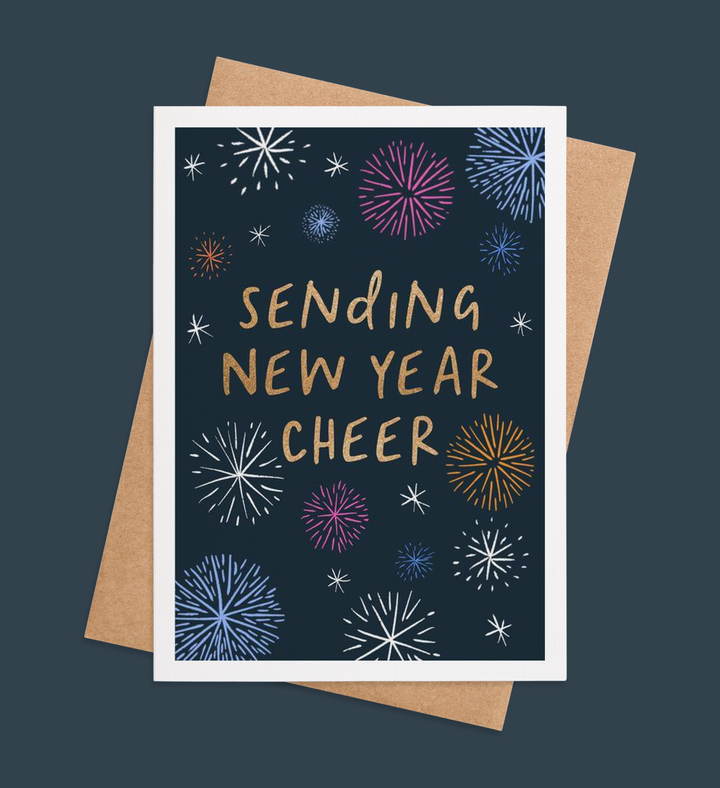 Sparkling New Year Wishes Greeting Card