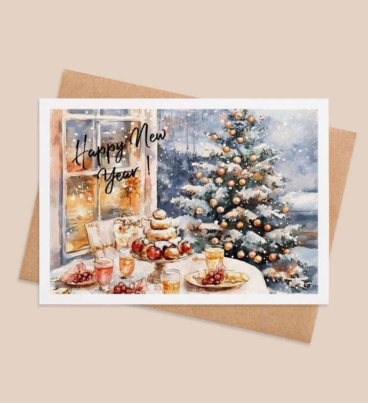 Frosted Wishes Greeting Card Image