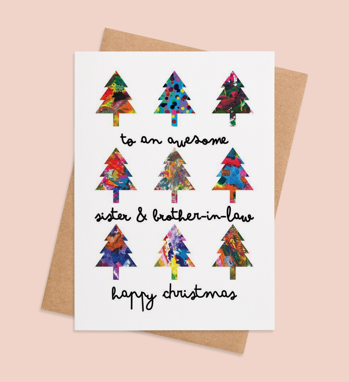 Vibrant Pines of Holiday Bliss Greeting Card Image