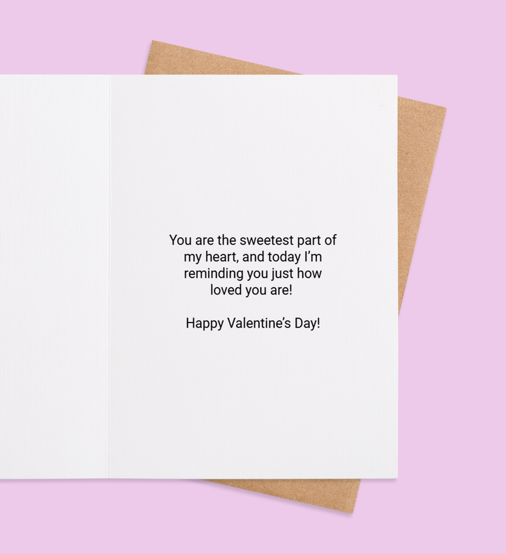 Daughter's Heartfelt Valentine Inside Image