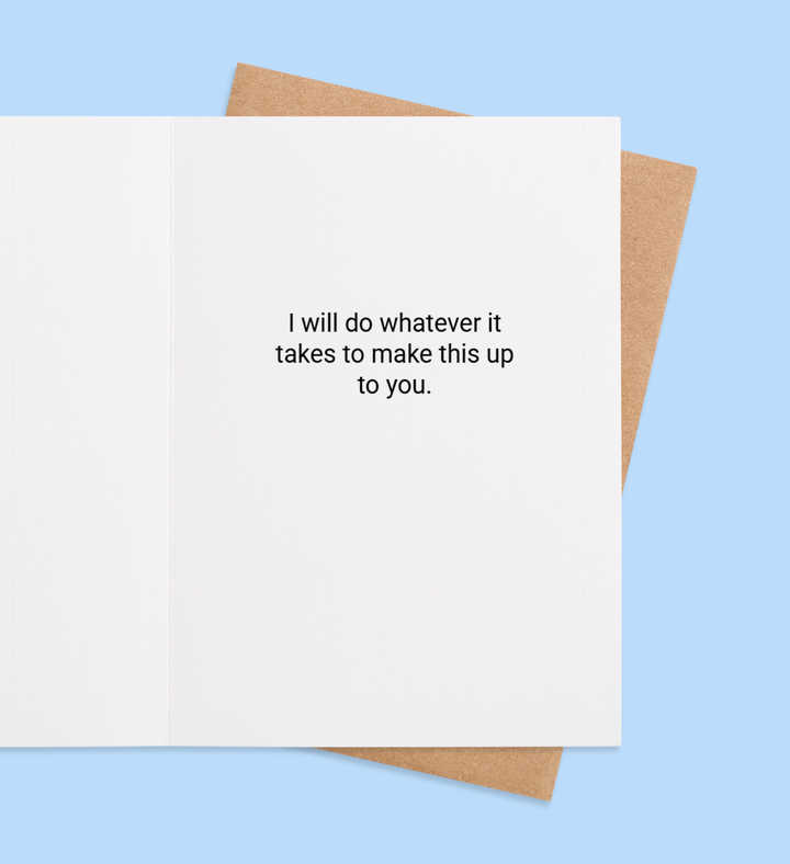 No Excuses, Just Apologies Inside view